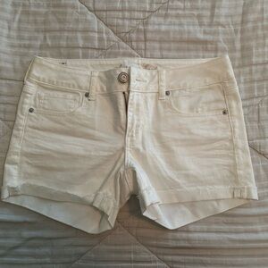 American Eagle denim white shorts